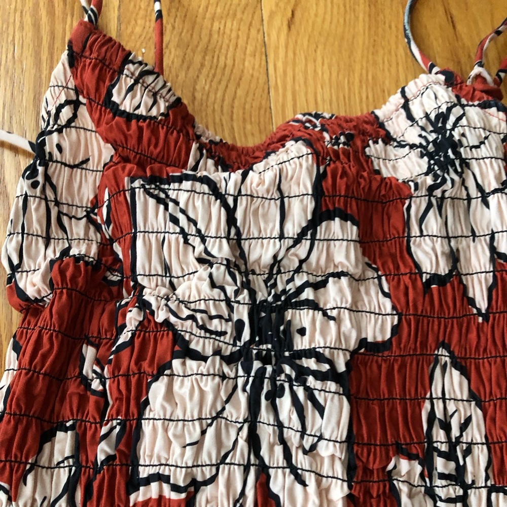 NWT Anthropologie Dhrur Kapoor smocked flounce hem dress - Picture 6 of 9